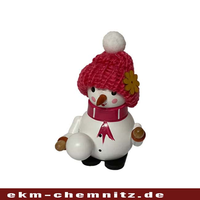 Schneemann-drechselfigur-mit-muetze-emma-mit-schneeball-claudia-lorenz