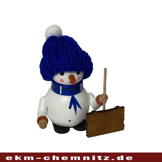 Schneemann-drechselfigur-mit-muetze-kalle-mit-schneeschieber-claudia-lorenz