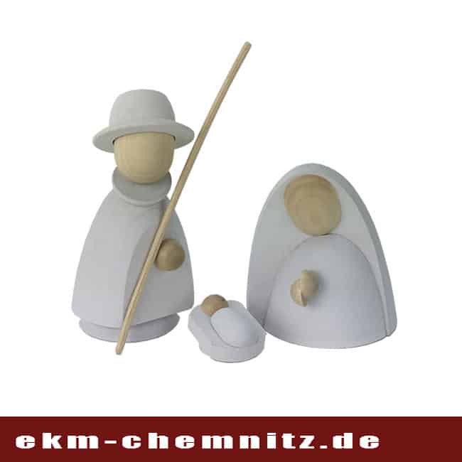 Drechselfigur - Heilige Familie groß weiß Die Drechselfiguren Heilige Familie, ein wahrer Blickfang unter Ihren Sammelfiguren der Firma Hennig, das moderne Kunsthandwerk.